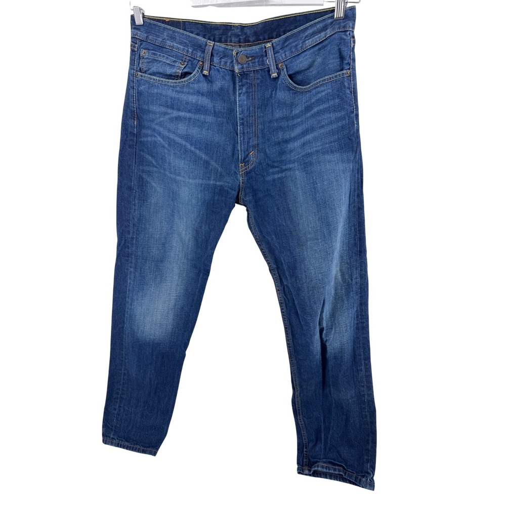 Levi Strauss 505 Jeans W36 L32 Blue Mens Regular Fit Straight Leg Denim Pants